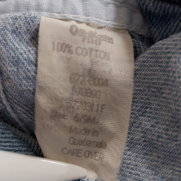 Vintage 80s OshKosh Baby B'gosh Denim Overalls 6-12 Months - Picture 8 of 10